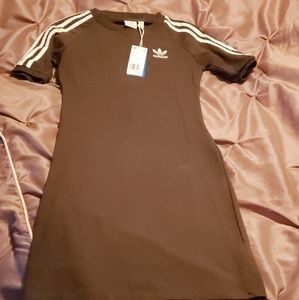 Olive green Adidas three quarter sleeve dress